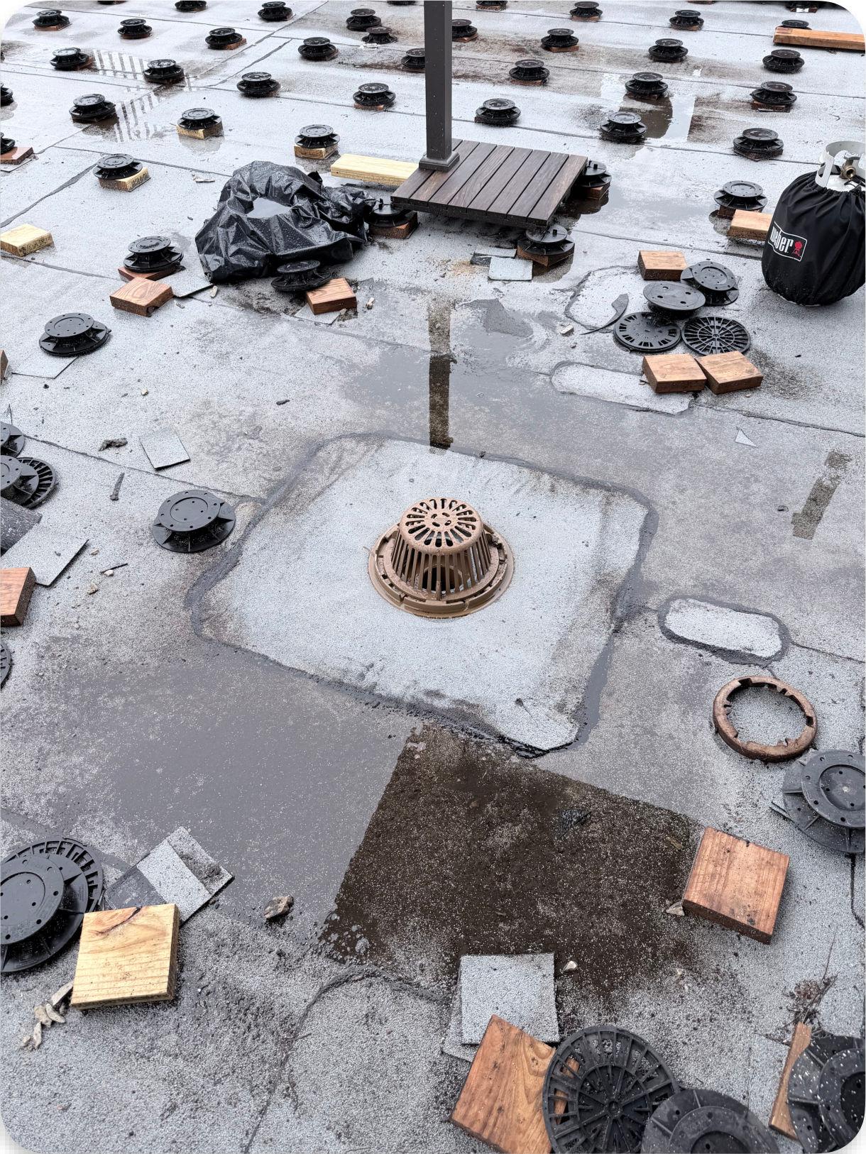 Completed drain