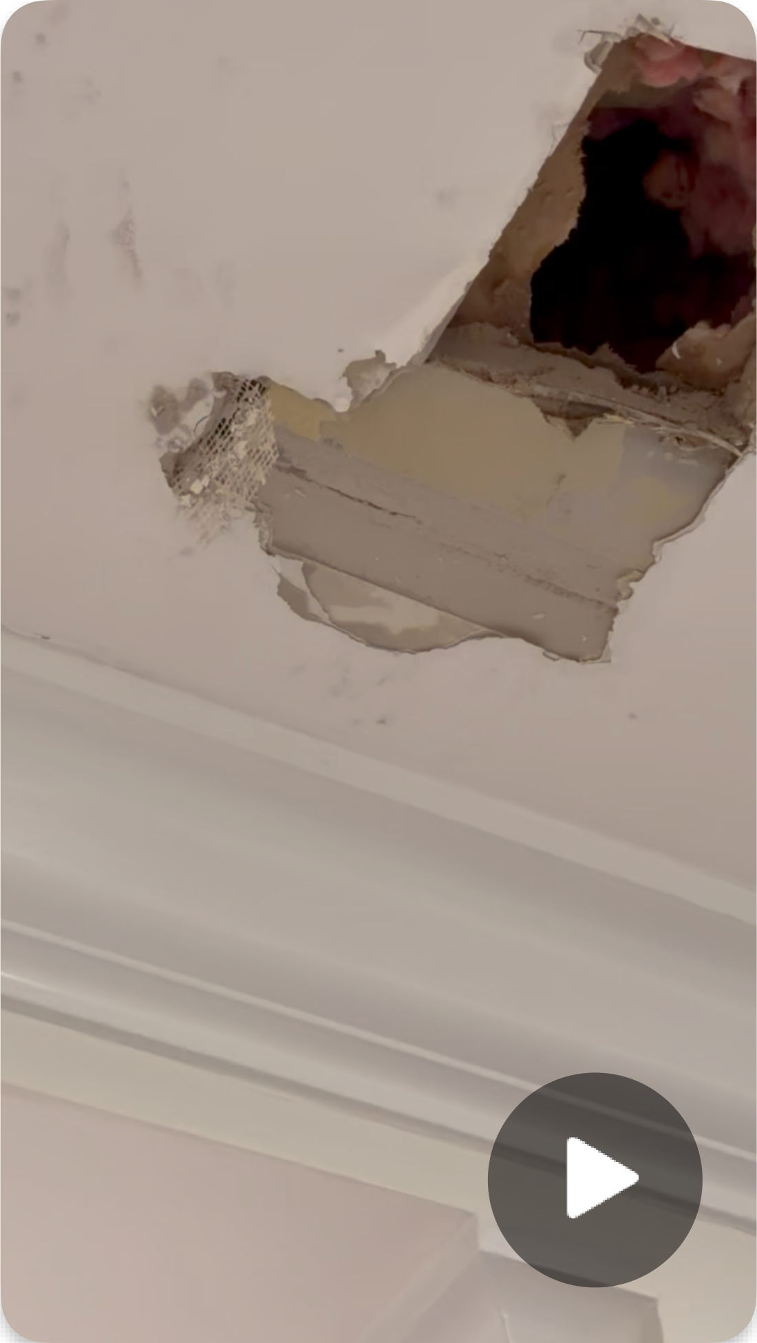 Unit 601 ceiling cutout